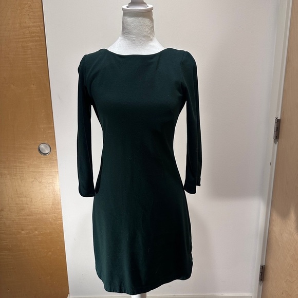 Vince Camuto 3/4 Sleeve Bodycon Pencil Green Dress - Size 2 - Picture 1 of 4